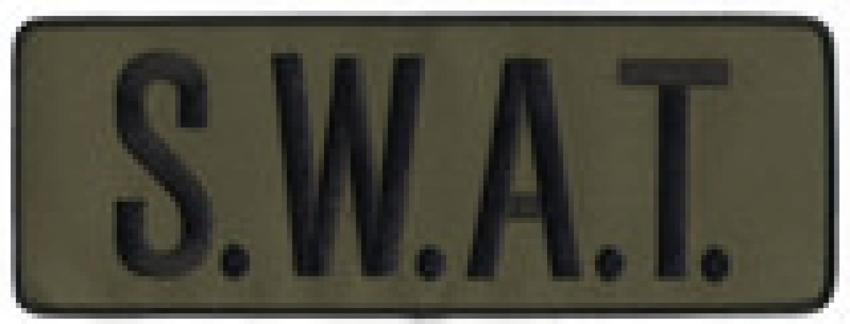 SWAT BACK PATCH, BLACK ON OD GREEN - SEW ON.